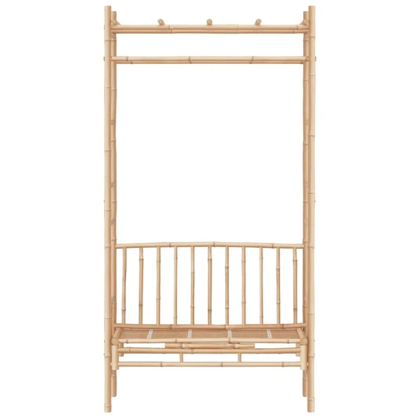 Градинска пейка с пергола, 116 см, бамбук - VL341742 - Image 3