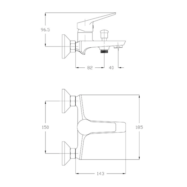 Стенен смесител за вана/душ Soprento FORMA VITA - Image 2