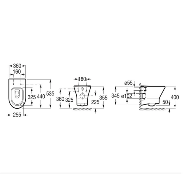Структура за вграждане + окачена тоалетна чиния Nexo + двоен бутон ROCA - Image 6