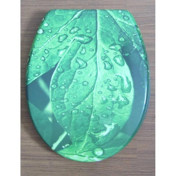 Тоалетна седалка с плавно затваряне 45.5х37.3см листа INTER CERAMIC