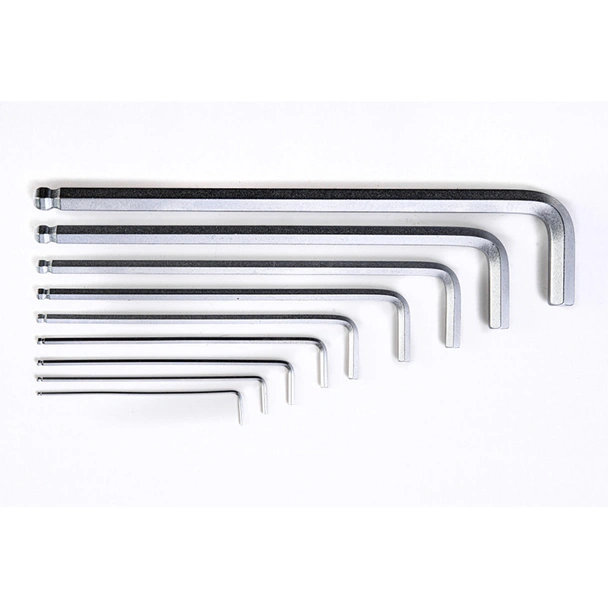 Дълги шестограми за работа под ъгъл 9 бр. 1.5-10 мм CR-V Topmaster - Image 3