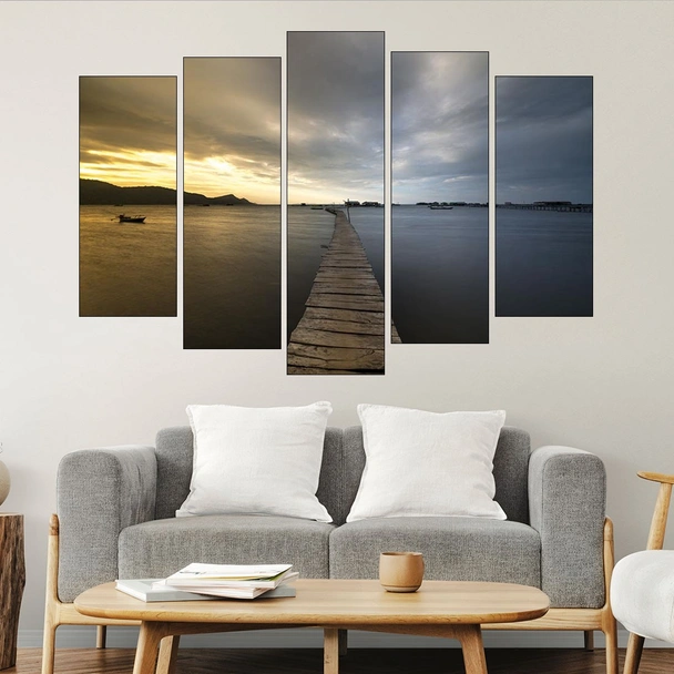 Дървен мост на остров Фукок - картина пано за стена - Image 3