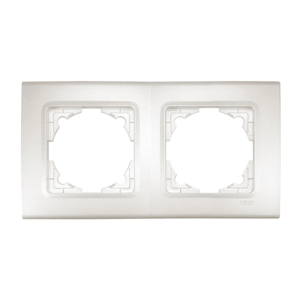 Двойна рамка LINNERA LIFE перлено бяла VIKO