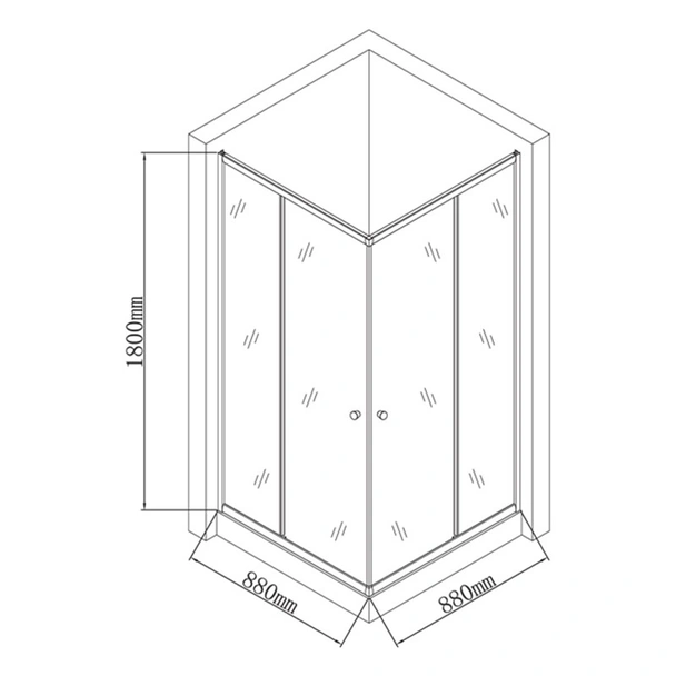 Комплект душ кабина 7005-1D и душ система със смесител VLS006 FORMA VITA - Image 4