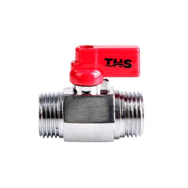 Мини сферичен кран ММ - месинг и хром с външна резба 1/2"