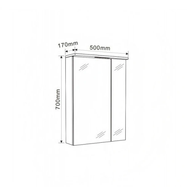 Огледален шкаф за баня Aldene INTER CERAMIC - Image 3