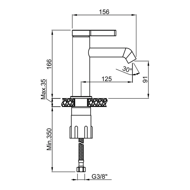 Смесител за баня черен мат Phoenix-N FAYANS - Image 3