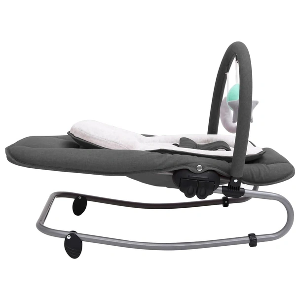 Бебешки шезлонг, антрацит/бяло, стомана - Image 3