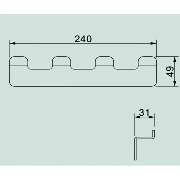 Четворна закачалка за баня Елинор INTER CERAMIC - Image 2