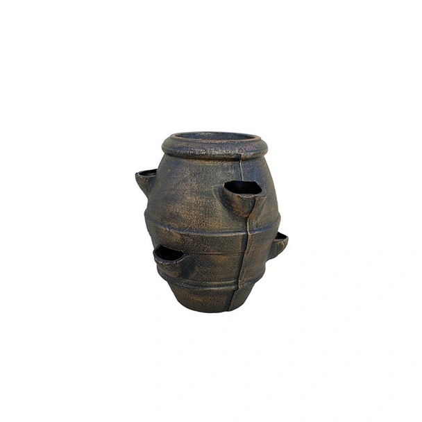 Кашпа 36х36х40 см кафяво-медна Петрашилник