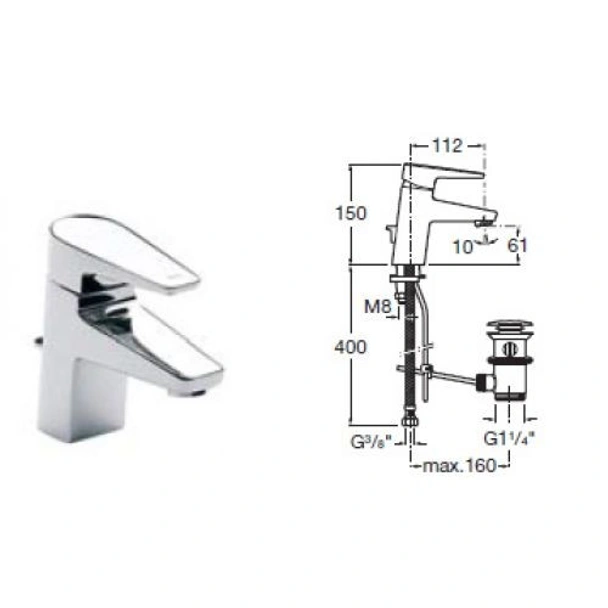 Комплект тръбно окачване и смесители Esmai ROCA - Image 5