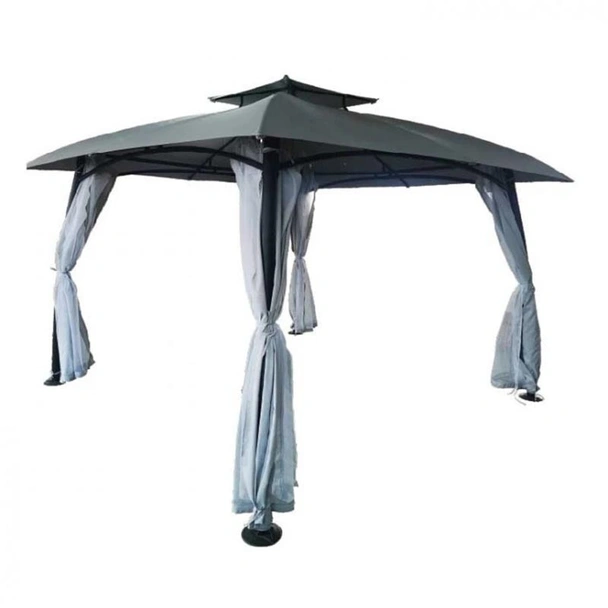 Метален павилион My Garden сив 3,3x3,3 м