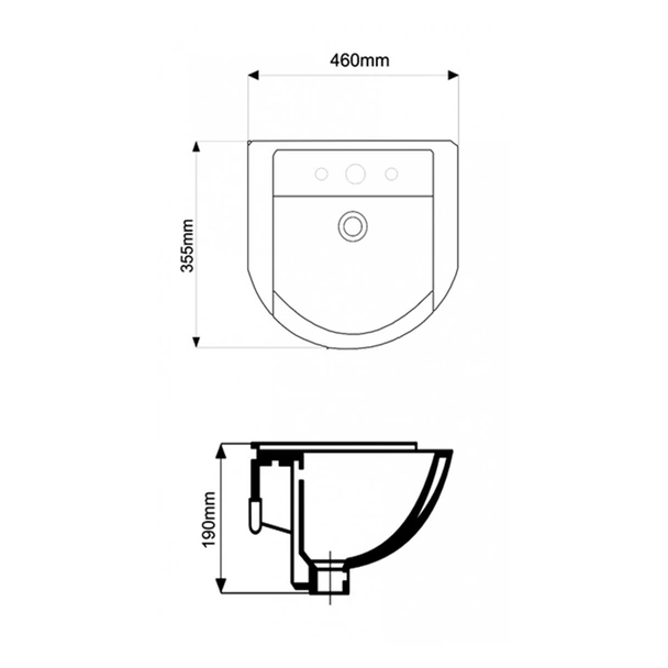 Мивка за баня 46 см 113 FORMA VITA - Image 2