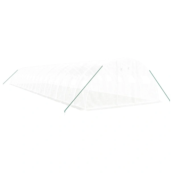 Оранжерия със стоманена рамка бяла 72 м² 18x4x2 м - Image 2