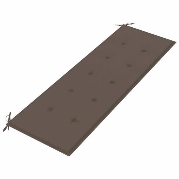 Пейка Батавия с таупе възглавница, 150 см, тик масив - VL3100834 - Image 5