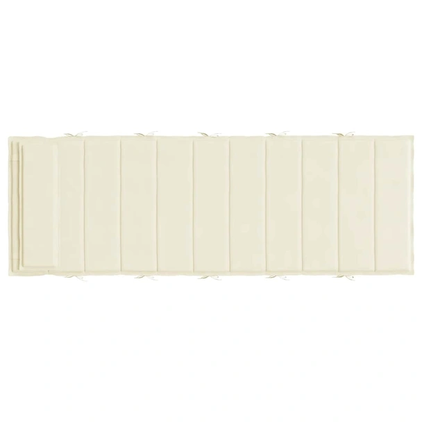 Шалте за шезлонг - кремаво - 180x60x4 см - Оксфорд плат - VL361854 - Image 5