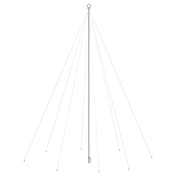 Светеща коледна елха за закрито и открито 1300 LED цветна 8 м - Image 3