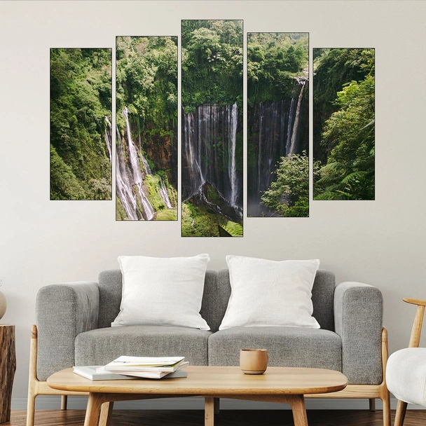 Водопада tumpaksewu в Индонезия - картина пано за стена - Image 3