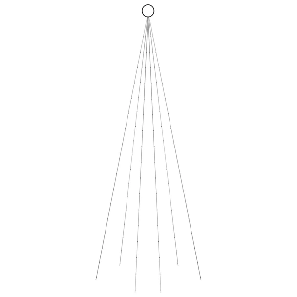 Коледна елха на флагщок, синьо, 108 LED, 180 см - Image 3