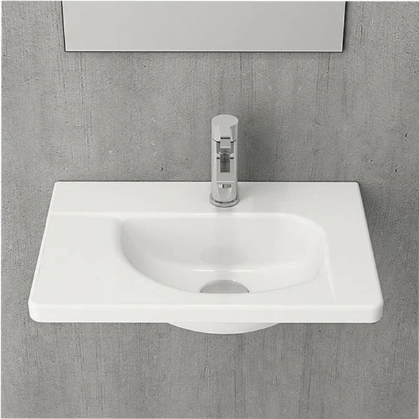 Мивка за стена или плот Taormina Arch 85х45 см бял гланц BOCCHI