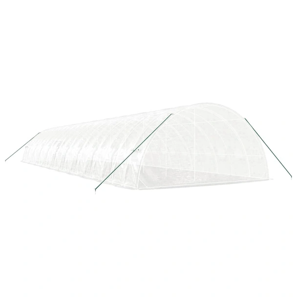 Оранжерия със стоманена рамка бяла 120 м² 20x6x2,85 м - Image 5