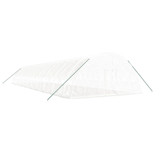 Оранжерия със стоманена рамка бяла 120 м² 20x6x2,85 м - Image 2