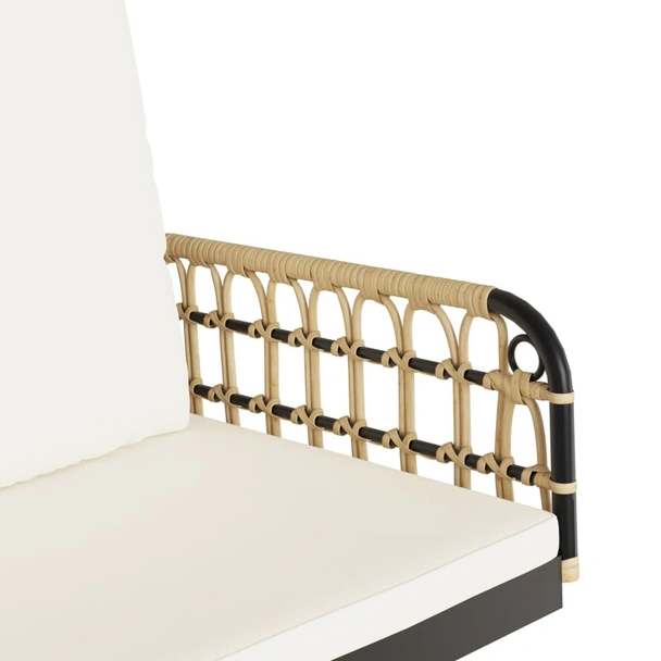 Пейка-люлка с възглавници, 105x58x38 см, полиратан и стомана - VL4009298 - Image 8