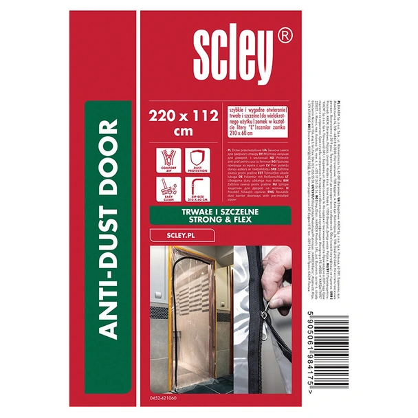 Завеса против прах L-образен отвор 198x60 см Hardy