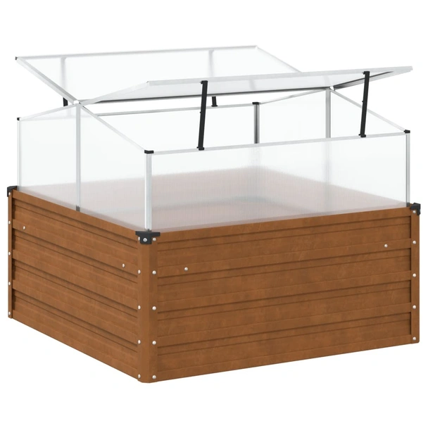 Градинска леха , стомана и алуминий - 100 x 100 x 77 - Image 9