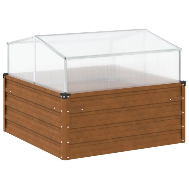 Градинска леха , стомана и алуминий - 100 x 100 x 77 - Image 6