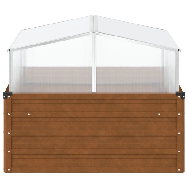 Градинска леха , стомана и алуминий - 100 x 100 x 77 - Image 5