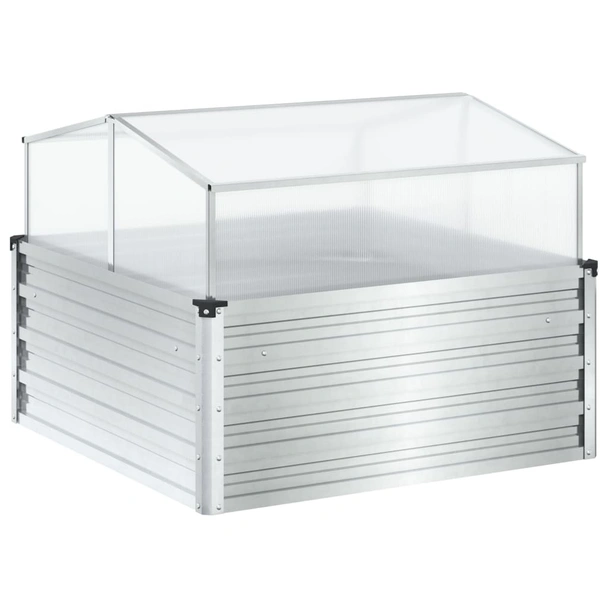 Градинска леха , стомана и алуминий - 100 x 100 x 77 - Image 8