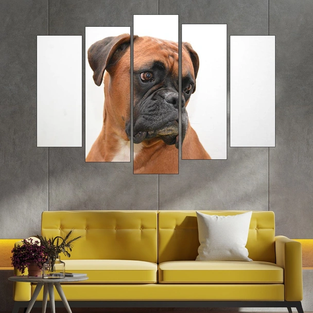 Потрет на куче боксер - близък план - картина пано за стена - Image 3