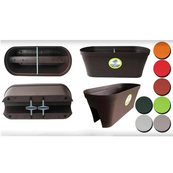 Саксия-сандък за балкон Монако 58х26х24см керамика - Image 4