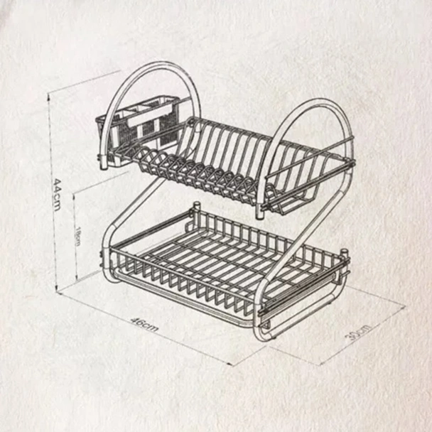 Сушилник за съдове 2 нива ТК КВ 018 TEKNO TEL - Image 4
