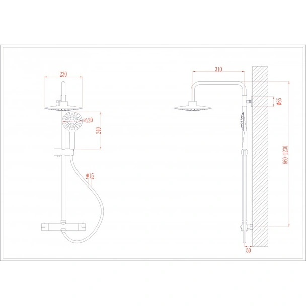 Телескопично тръбно окачване със смесител Соланж хром INTER CERAMIC - Image 4