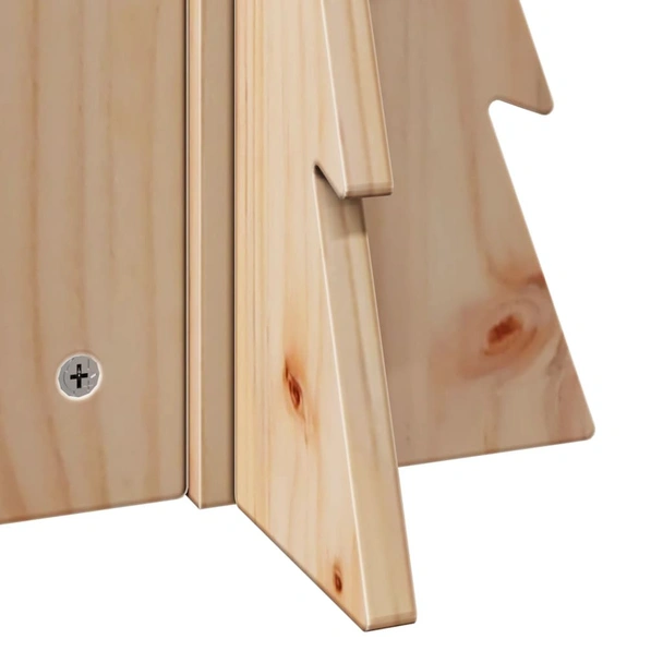 Дървена коледна елха 49 см масивно чамово дърво - Image 6