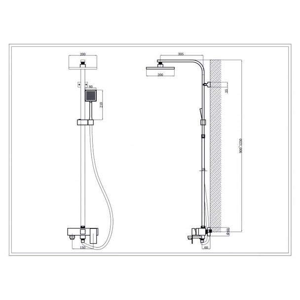 Душ система Ясмина Gun Grey ICT 8866GG INTER CERAMIC - Image 3