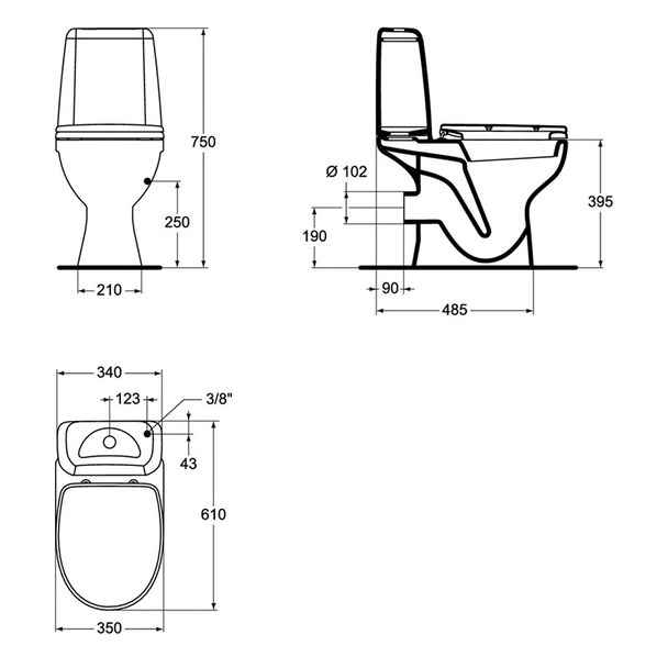 Моноблок със задно оттичане Elegance VIDIMA - Image 2
