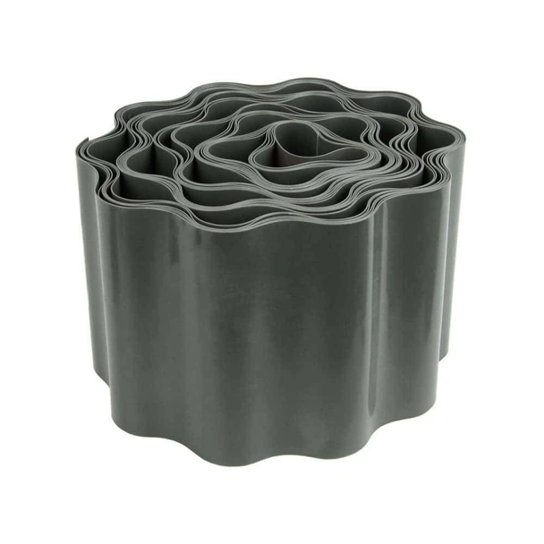 Ограничителна лента за трева 9 м x 15 см сива BRADAS - Image 2