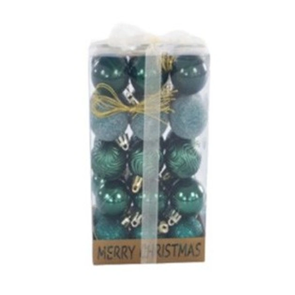 Коледни топки Ø4 см Зелена палитра 30 бр. - Image 2