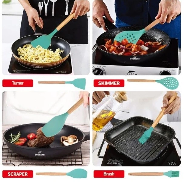 Комплект прибори 8 части с поставка тюркоаз BOHMANN - Image 2