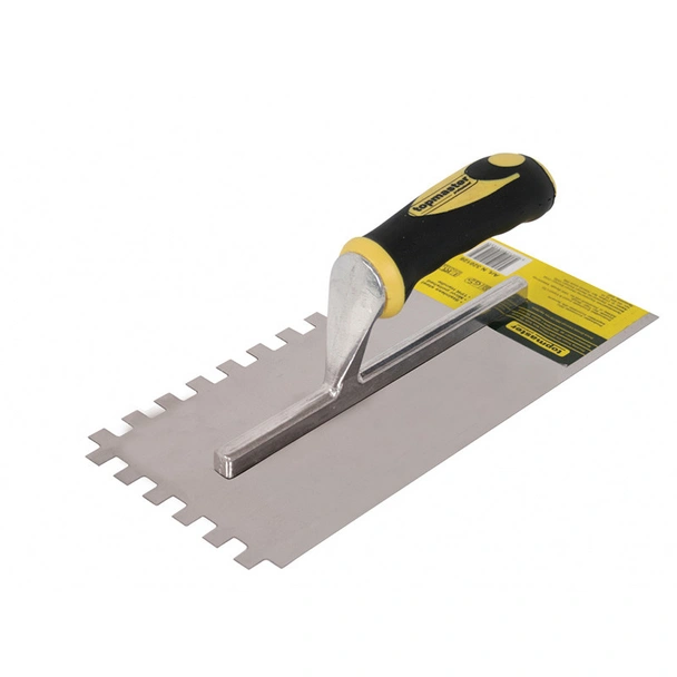 Маламашка с пластмасова дръжка 280х130 мм с гребен 8x8 мм - Topmaster