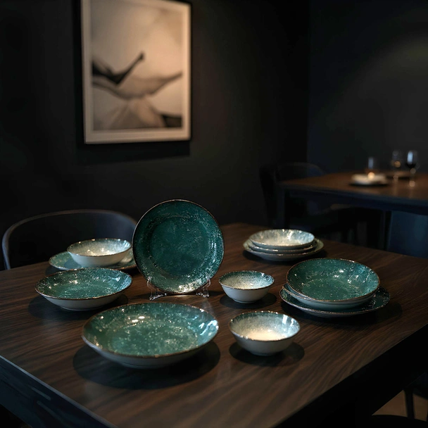 Порцеланов сервиз за хранене 24 части Горски мъх TOPRAKSAN - Image 7