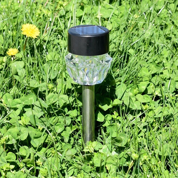 Соларна лампа за градина 6x6x36 см