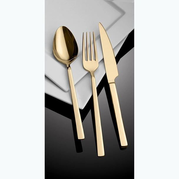 Комплект прибори 24 части злато Cubuk HIRA - Image 2