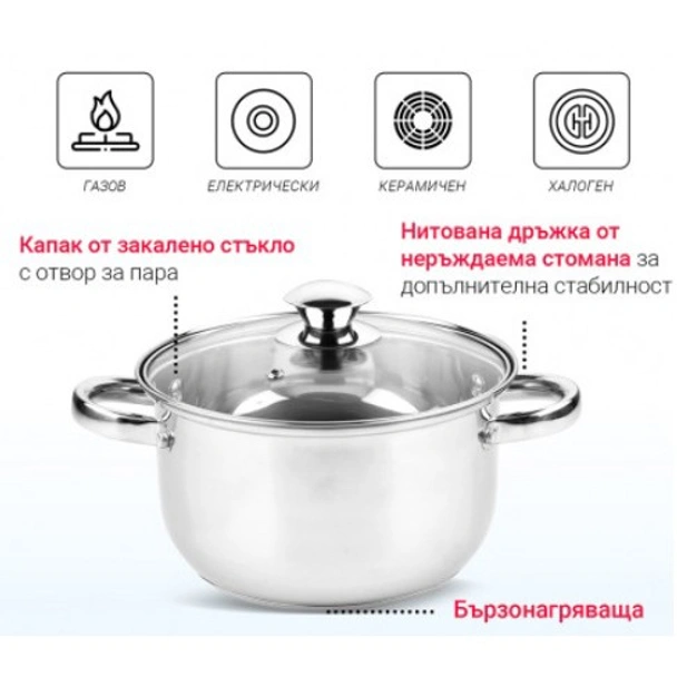 Комплект тенджери 18/20/22/24/26 см 5 бр. ROSBERG - Image 3