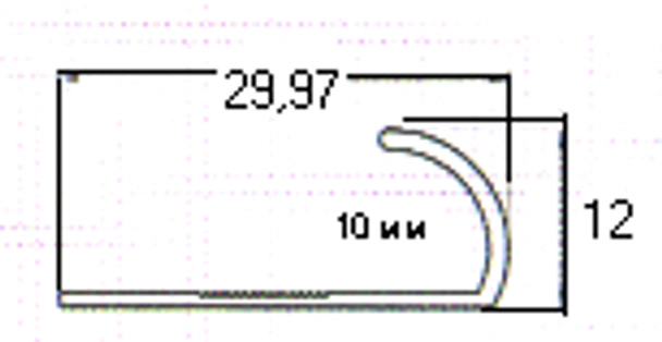 Лайсна алуминиева външен ъгъл 12мм жълт 2.5м - Image 2