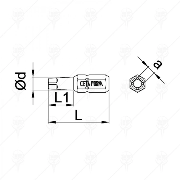 Накрайник квадрат 1х25мм CETA-FORM - Image 2
