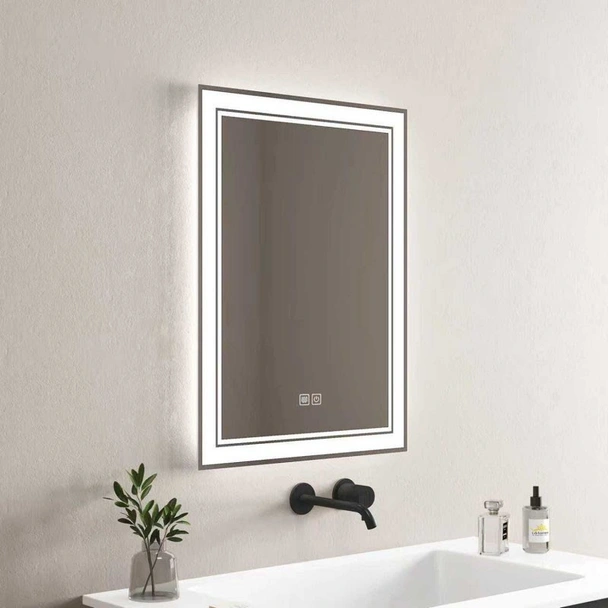 Огледало за баня с LED осветление 60x80 см Лиона INTER CERAMIC - Image 2